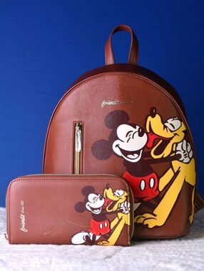 Danielle Nicole Mickey Mouse & Pluto Backpack & Wallet-NWOT